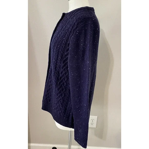 BROOKS BROTHERS Saxxon Wool Cardigan Womens SZ XL Blue NWT MSRP $298.00